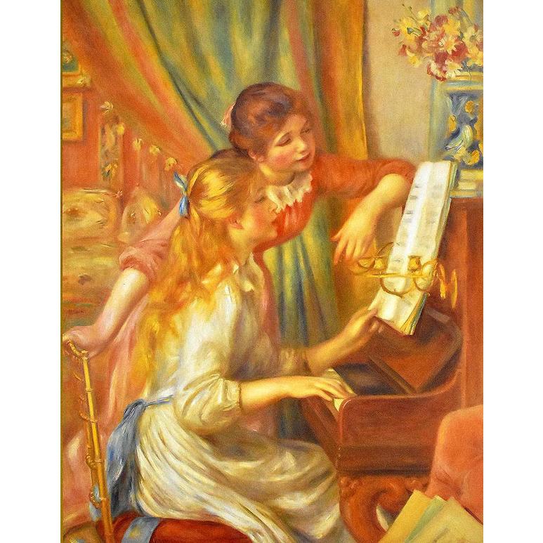 絵画 ルノワール ピアノを弾く少女たち インテリア 印象派 : 絵画生活