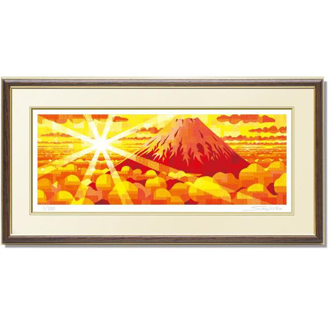 絵画 インテリア 黄金赤富士 藤谷壮仁郎 版画 Wa 056g 絵画生活 通販 Yahoo ショッピング