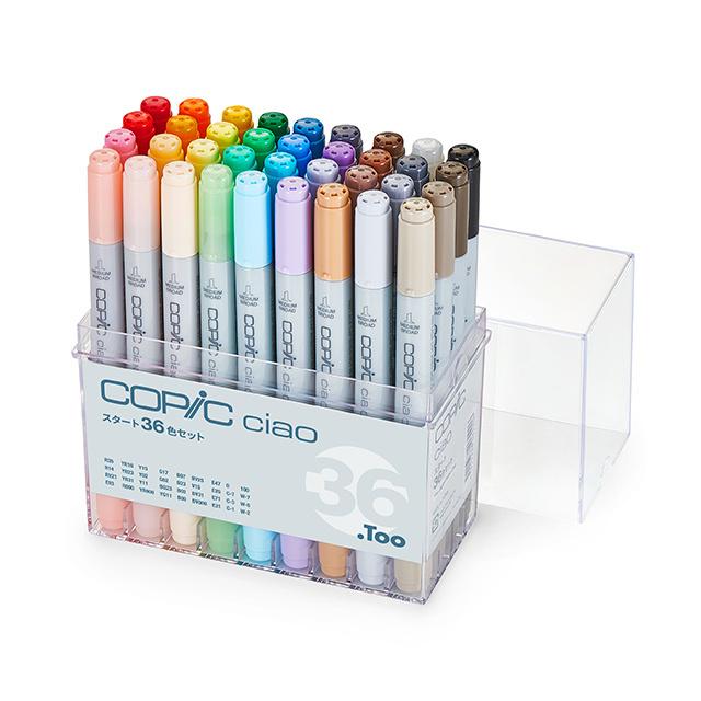 Copic Ciao 36色セット　新品未開封 コピック（COPIC） コピックチャオ スタート36色セット : アート銀座屋