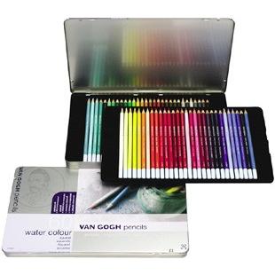 ターレンス　ヴァンゴッホ　油性色鉛筆　水彩色鉛筆　60色セット ターレンス ヴァンゴッホ 水彩色鉛筆 60色セット : アート銀座屋