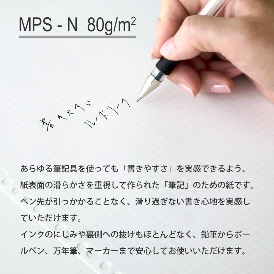 ルーズリーフ 書きやすいルーズリーフ A4 30穴 筆記用紙80g/m2 5mm方眼罫 50枚 L1107 マルマン (ネコポス2点まで)|artandpaperm|03