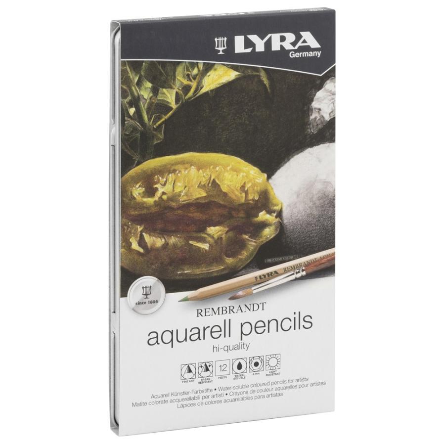 水彩 色鉛筆 LYRA リラ アクアレル メタルボックス 12色アソートセット L2011120 マルマン公式 (宅配便のみ)｜artandpaperm｜05