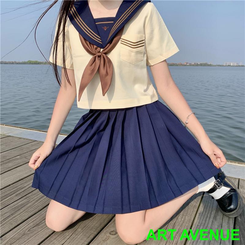 一部！大きいサイズ JK制服 高校生 学生服 制服 セーラー服 衣装 仮装 コスチューム 学院風 プリーツスカート入学式 卒業式 文化祭 春夏秋 新品｜artavenue｜05