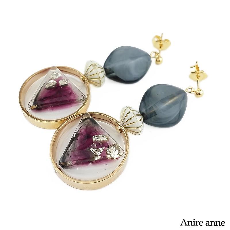 ハンドメイドピアス レジン イヤーアクセサリー レディース 一点物 2c 3 3 12 Art Box 通販 Yahoo ショッピング