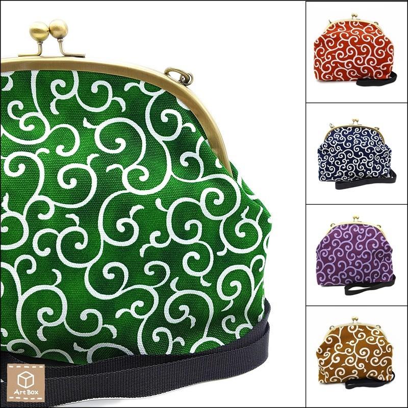 京都職人 唐草模様がま口 ５色 ショルダーバッグ 手作り 国産 大人気 和柄 ハンドメイド C 3 5 02 Art Box 通販 Yahoo ショッピング