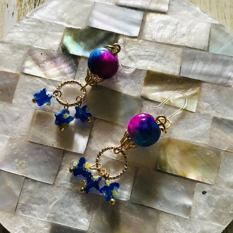 星のランプワークビーズのピアス 樹脂ピアス 金属アレルギー対応 可愛い イヤーアクセサリー レディース プレゼント 手作り C 5 1 13 Art Box 通販 Yahoo ショッピング