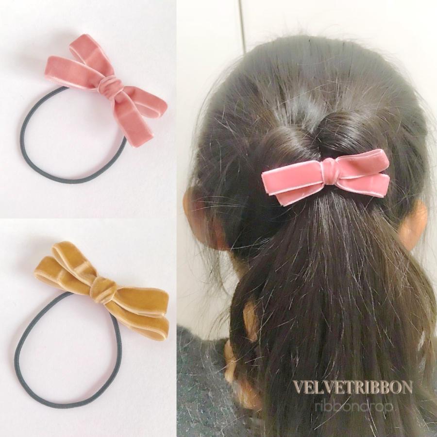 リボン ヘアゴム ベロア ヘアポニー 髪留め レディース ヘアアレンジ 女の子 J 2 8 48 Art Box 通販 Yahoo ショッピング