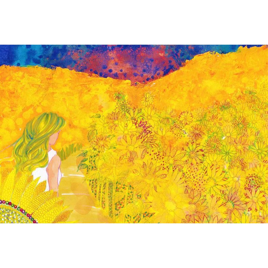 日本正規品 ポストカード お花 水色の空とひまわり3輪 Pin Fw185 Shipsctc Org