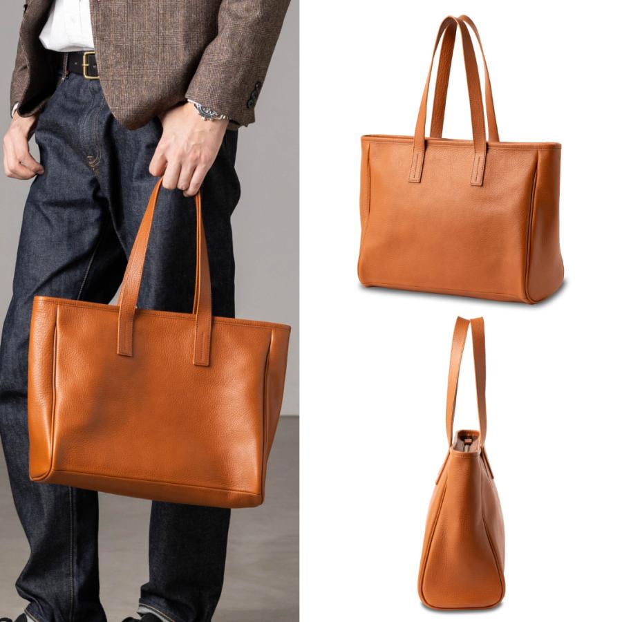 ART BROWN トートバッグ メンズ 本革 横型 a4 ファスナー付き ART BROWN トートバッグ メンズ 本革 横型 a4 ファスナー付き