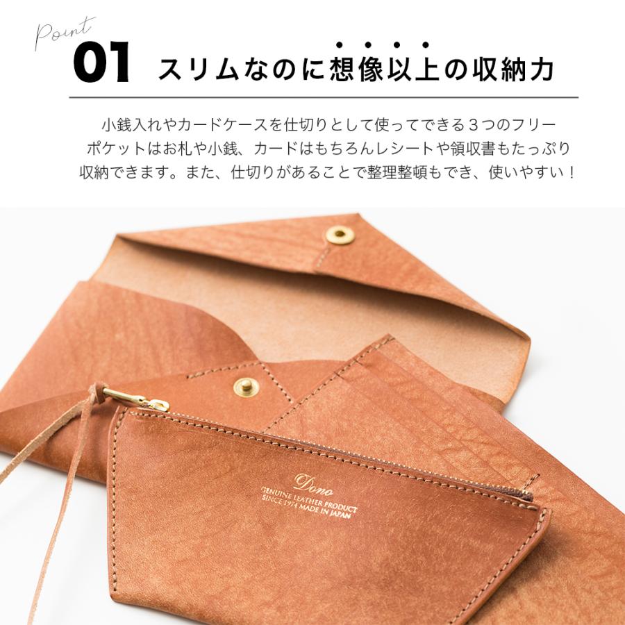 Dono（ドーノ） 長財布 レディース 本革 薄い 薄型 大人可愛い