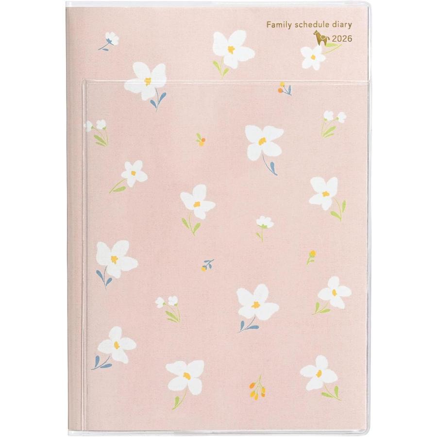 クツワ（KUTSUWA） 手帳 家族手帳 2026年 A5 マンスリー 日曜始まり