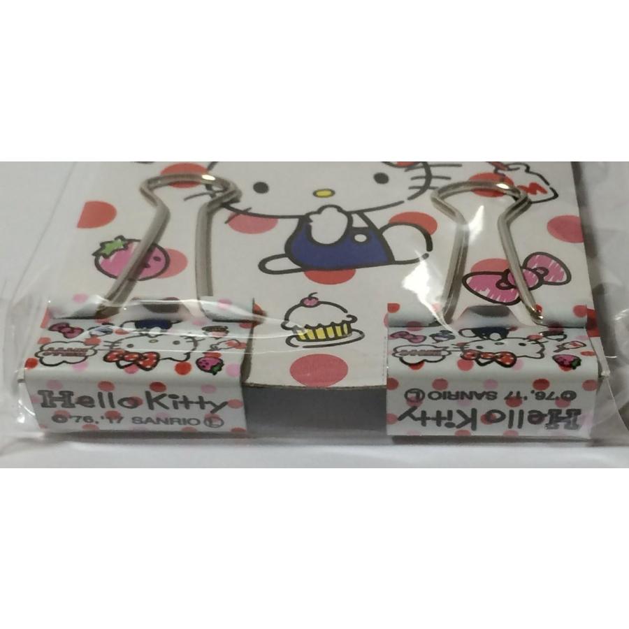 SANRIO ハローキティ ダブルペーパークリップ 3個セット ピンチ1インチ 