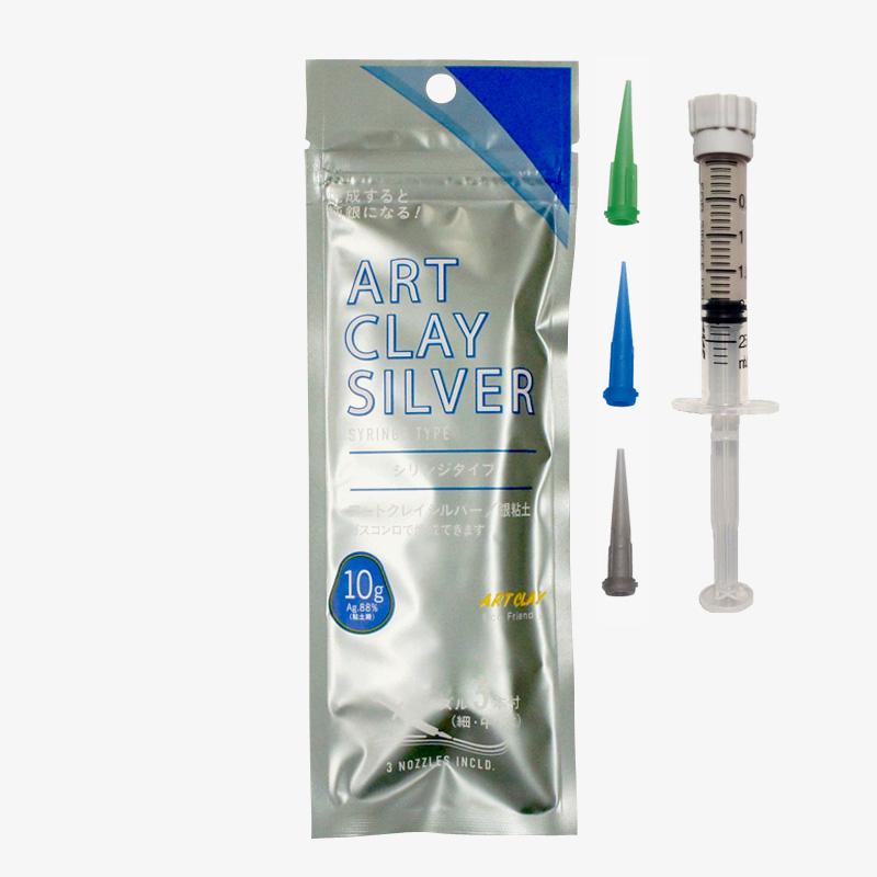 アートクレイシルバー シリンジ10g ペースト10g 粘土 20g　未使用未開封 ART CLAY アートクレイシルバー シリンジタイプ 10g（ノズル3本付