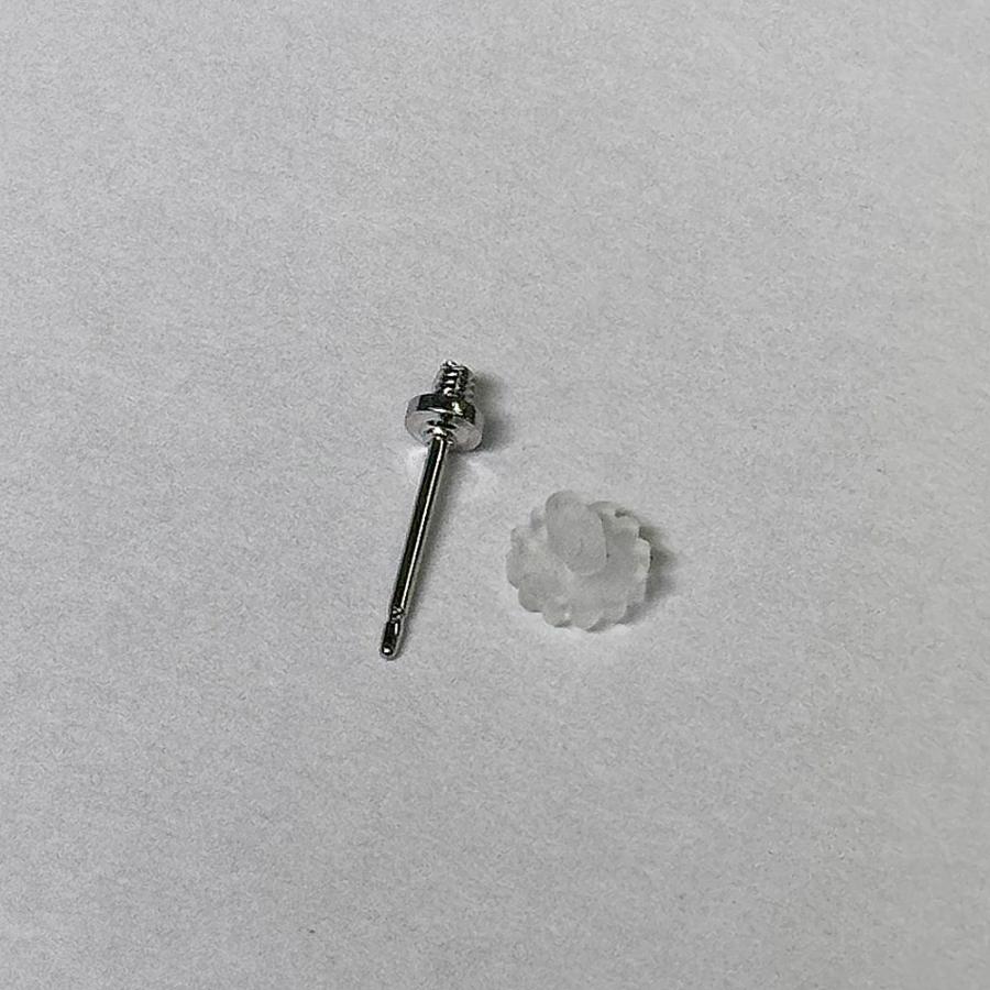 ART CLAY ネジ式パーツ ピアスポスト（5ペア・シリコンキャッチ