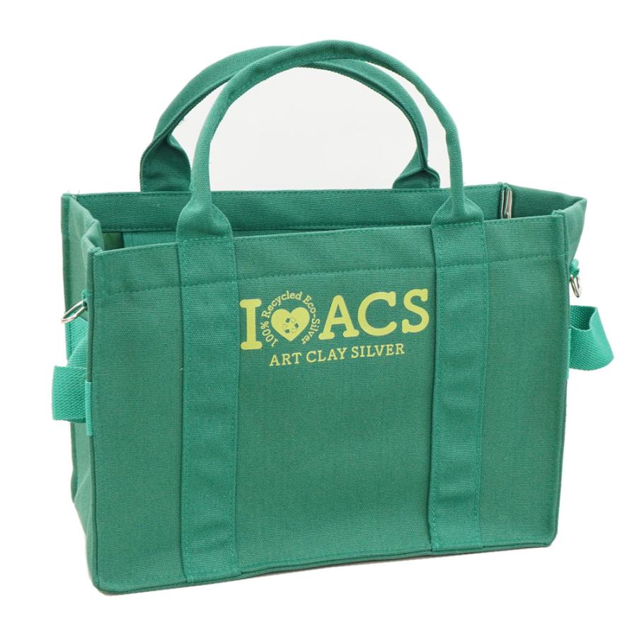 トートバッグ（フォレストグリーン）/ アートクレイ オリジナル キャンバス生地 A4 マチ 16oz ジッパー付き ポケット | ブランド登録なし