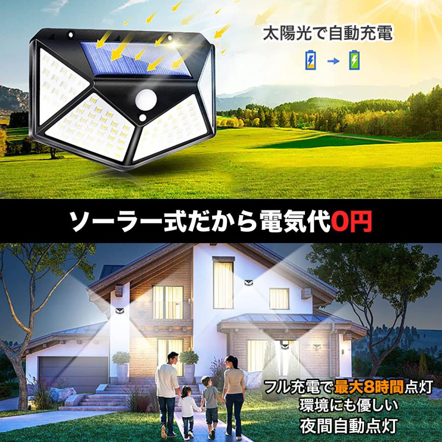 ソーラーライト 屋外 ガーデンライト センサーライト 防水 led 玄関