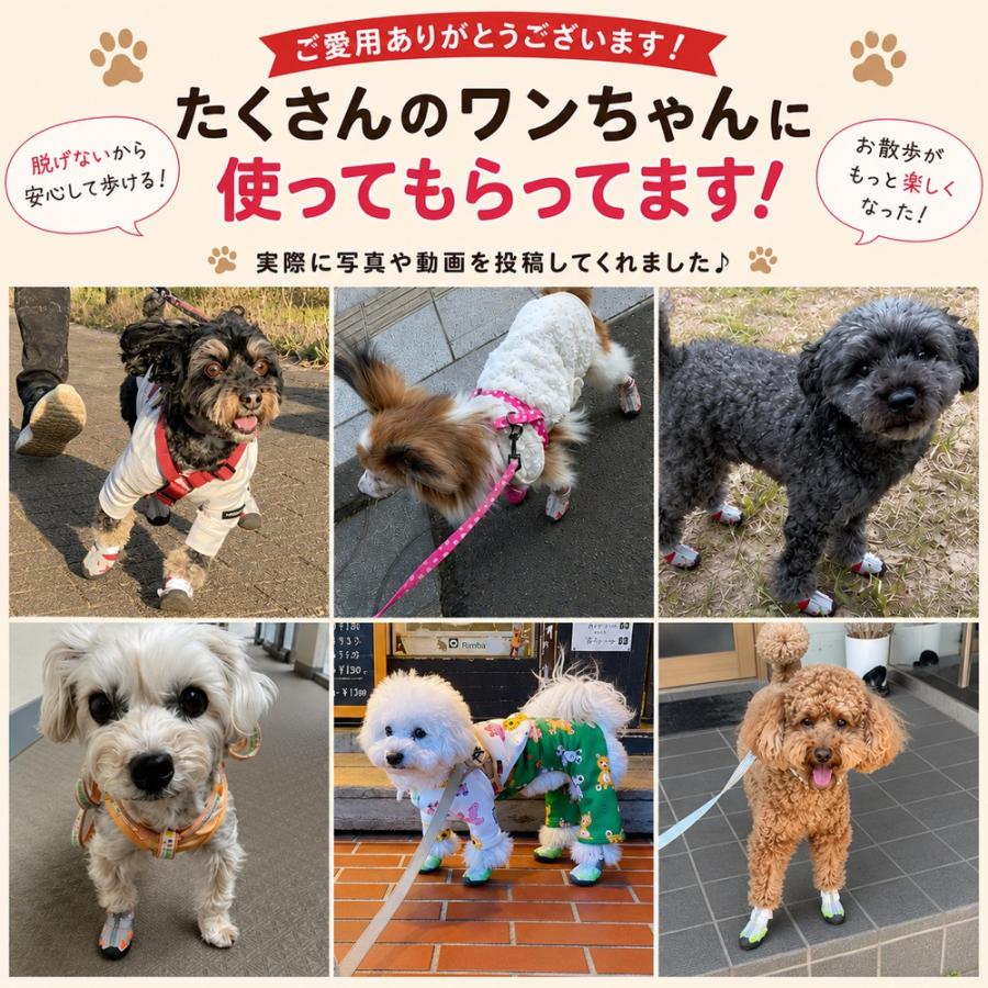 犬 靴 犬靴 靴下 犬用靴 ドッグシューズ 散歩 怪我防止 脱げない 滑り