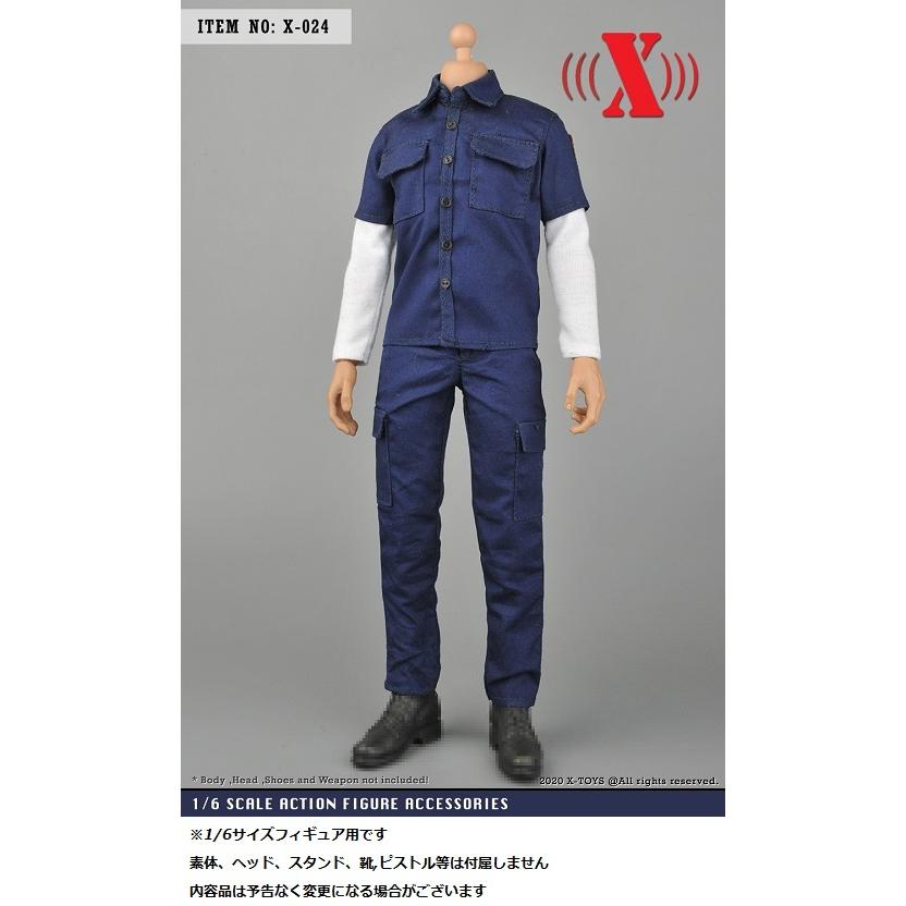 X TOYS 1/6サイズフィギュア用 男性用 パトロール警察服コスチュームセット X 024 : X TOYS 1/6サイズフィギュア用 男性用 パトロール警察服コスチュームセット X 024 :