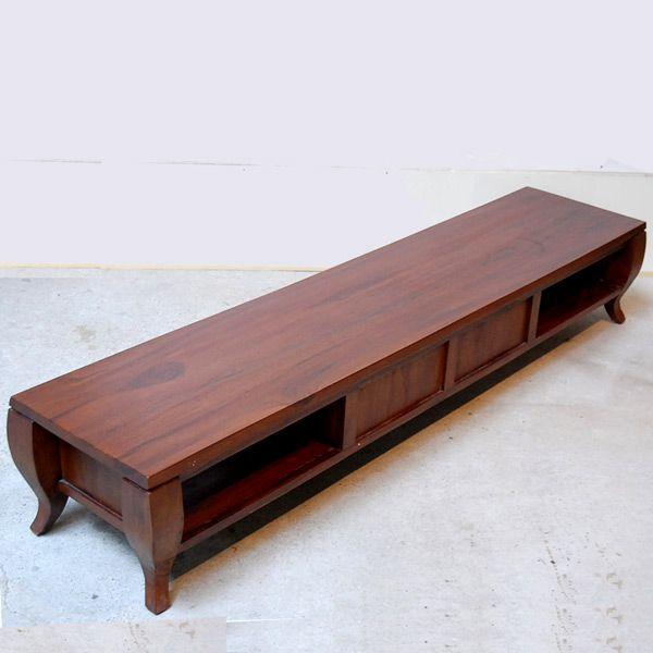 TVラック1800 TV Cabinet テレビ台 テレビキャビネット 天然木 濃茶 チーク無垢材 オリジナル家具 インドネシア直輸入 |  | 04