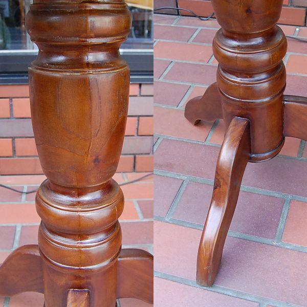 ワインテーブル ラウンドテーブル 60cm 丸テーブル 濃茶 サイド 