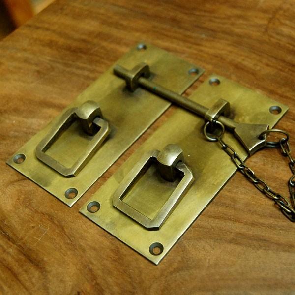 ブラス錠前163 真鍮金具 インドネシア直輸入 インテリアパーツ 古色仕上げ DIY 扉金具 キャビネット金具 |  | 03