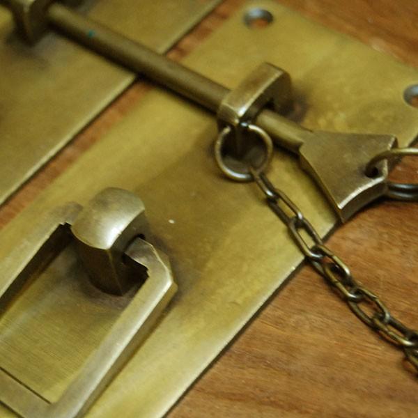 ブラス錠前163 真鍮金具 インドネシア直輸入 インテリアパーツ 古色仕上げ DIY 扉金具 キャビネット金具 |  | 04