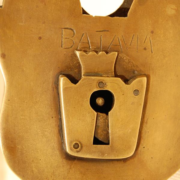 南京錠167 真鍮製錠前 ブラス 鍵 錠前 重厚感 真鍮金具 インドネシア直