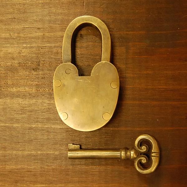 南京錠 真鍮製 ロック 169 真鍮金具 鍵 錠前 インテリア インドネシア
