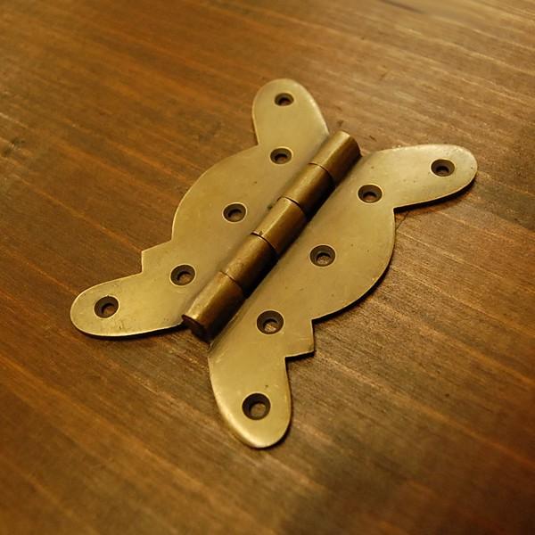 蝶番170 ヒンジ ブラス 真鍮 インドネシア直輸入 インテリアパーツ 古色仕上げ 家具修理 DIY 家具部品 おしゃれ プロ仕様 |  | 01