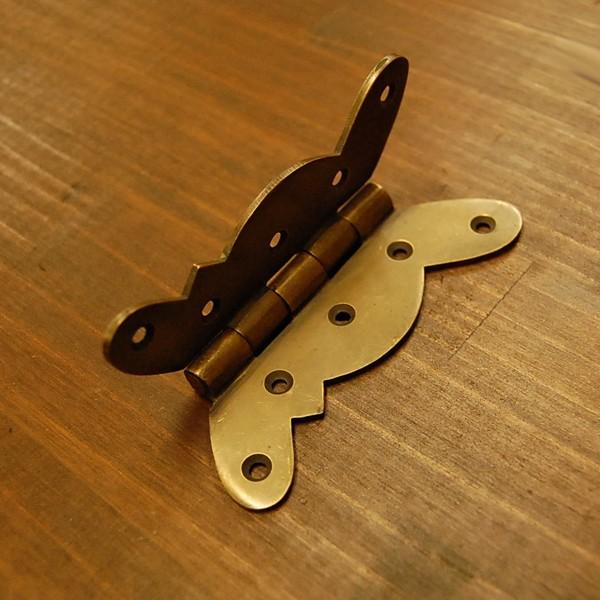 蝶番170 ヒンジ ブラス 真鍮 インドネシア直輸入 インテリアパーツ 古色仕上げ 家具修理 DIY 家具部品 おしゃれ プロ仕様 |  | 02