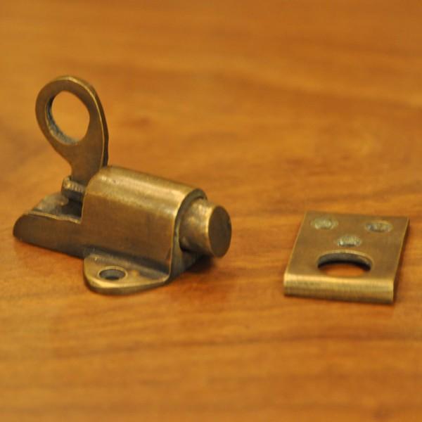 錠前 ブラス 真鍮金具 扉金具 跳ね上げ窓 ドアキャッチ バネ ロック