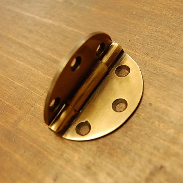 ブラス蝶番352 ヒンジ 真鍮 丸形 インドネシア直輸入 インテリアパーツ