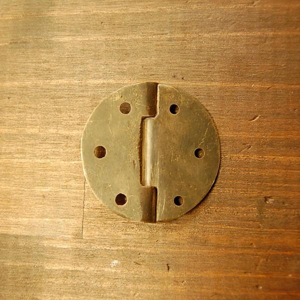 ブラス蝶番352 ヒンジ 真鍮 丸形 インドネシア直輸入 インテリアパーツ