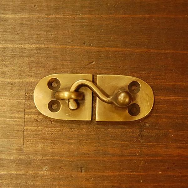 ブラス錠前439 真鍮金具 ホック 扉金具 家具部品 住まいづくり DIY