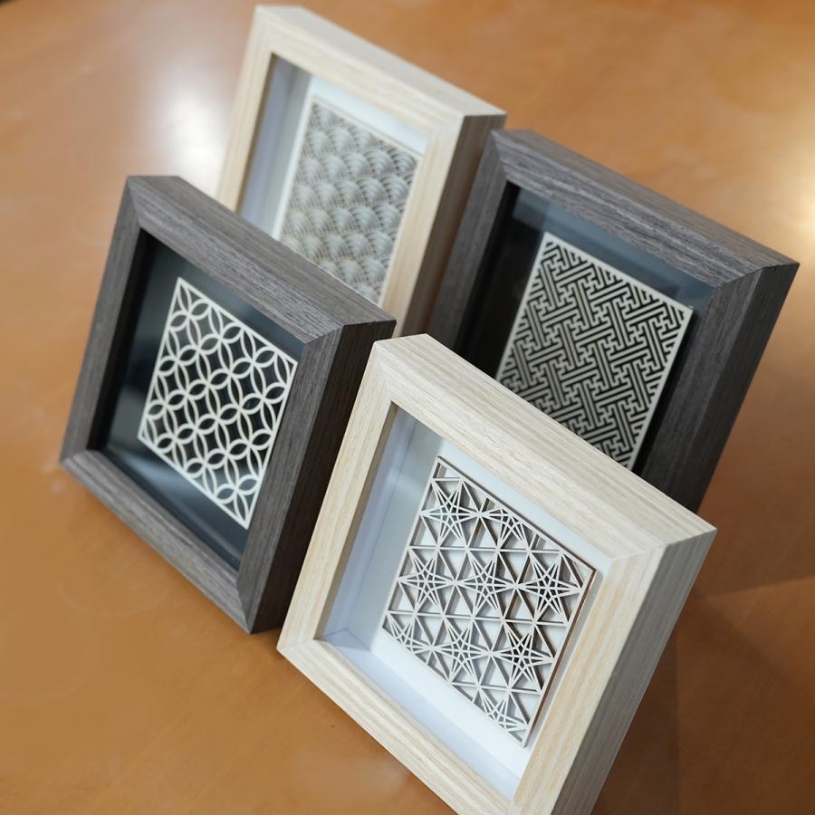 和柄 インテリアフレーム 組子細工 調】 柄 母の日 アートパネル 組子