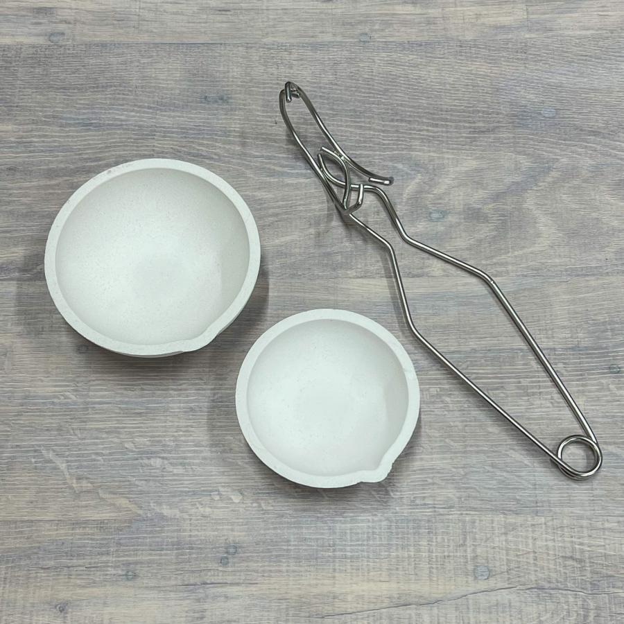 ルツボ固定ハンドル セラミック溶解皿2枚付き メルティングハンドル