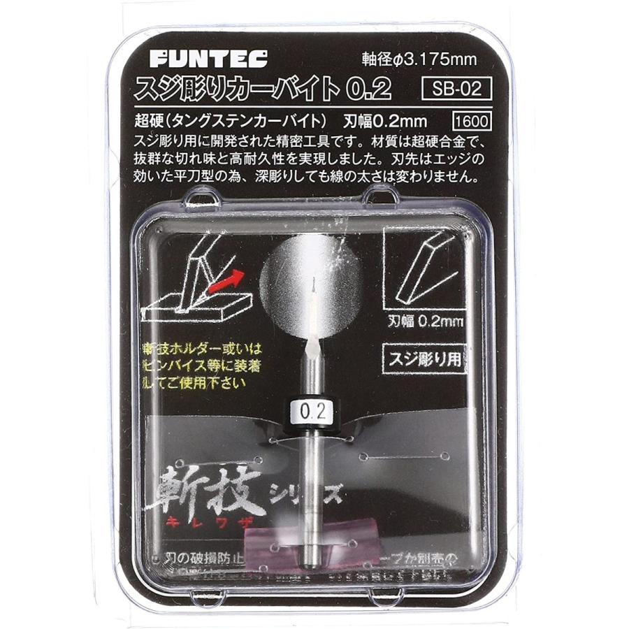 FUNTEC ファンテック 【スジ彫りカーバイト SB-02】 超硬スクレーパー