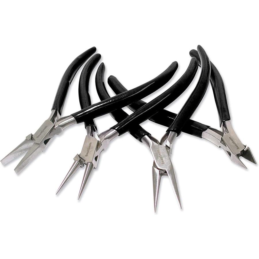 ビーズアクセサリー制作 工具 4点セット】 ケース付き ツールセット