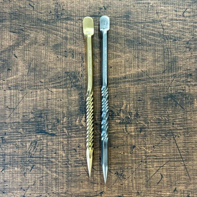 根かき棒 ソイルスティック Mサイズ ステンレス 真鍮 根かき 盆栽