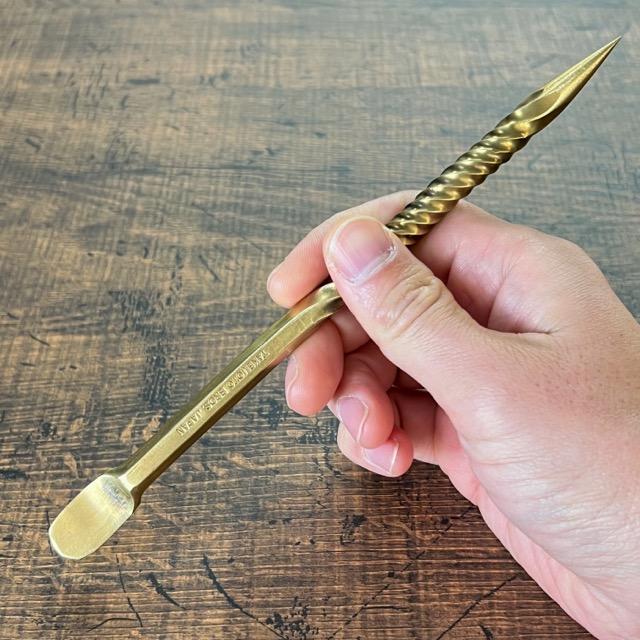 根かき棒 ソイルスティック Mサイズ ステンレス 真鍮 根かき 盆栽