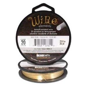 【クラフトワイヤー】ゴールドカラー ターニッシュレジスタント 大巻 大容量 ワイヤーエレメンツ ビーズスミス wire elements アーティスティックワイヤー |  | 01