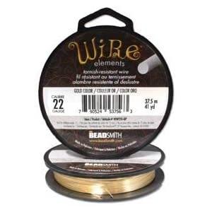 【クラフトワイヤー】ゴールドカラー ターニッシュレジスタント 大巻 大容量 ワイヤーエレメンツ ビーズスミス wire elements アーティスティックワイヤー |  | 02