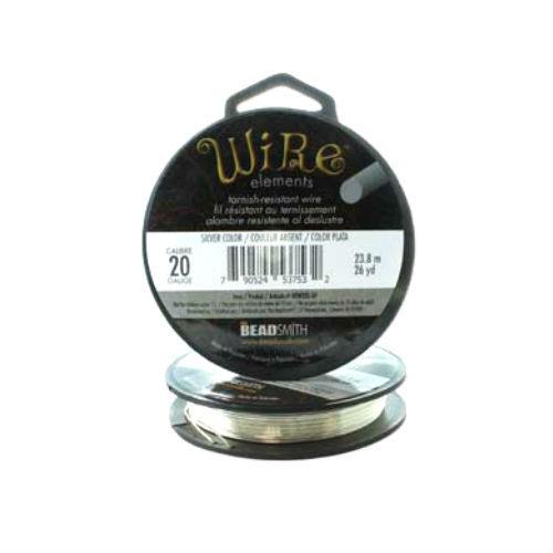 【クラフトワイヤー】シルバーカラー ターニッシュレジスタント 大巻 大容量 BeadSmith ビーズスミス  アーティスティックワイヤー ビーズアート 制作 |  | 01