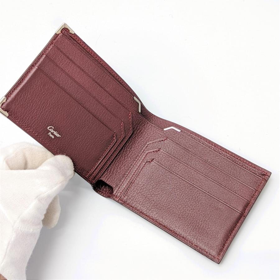 【美品】マスト ドゥ カルティエ 二つ折りウォレット　6カード Cartier カルティエ CARTIER 美品 マストドゥカルティエ 6カード
