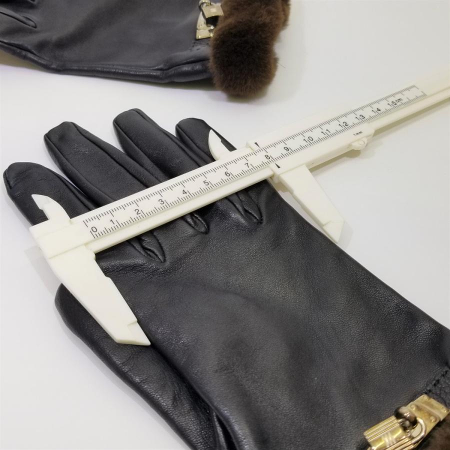 エルメス ミンクファー手袋 エルメス HERMES ケリー ミンクファー グローブ レディース 手袋