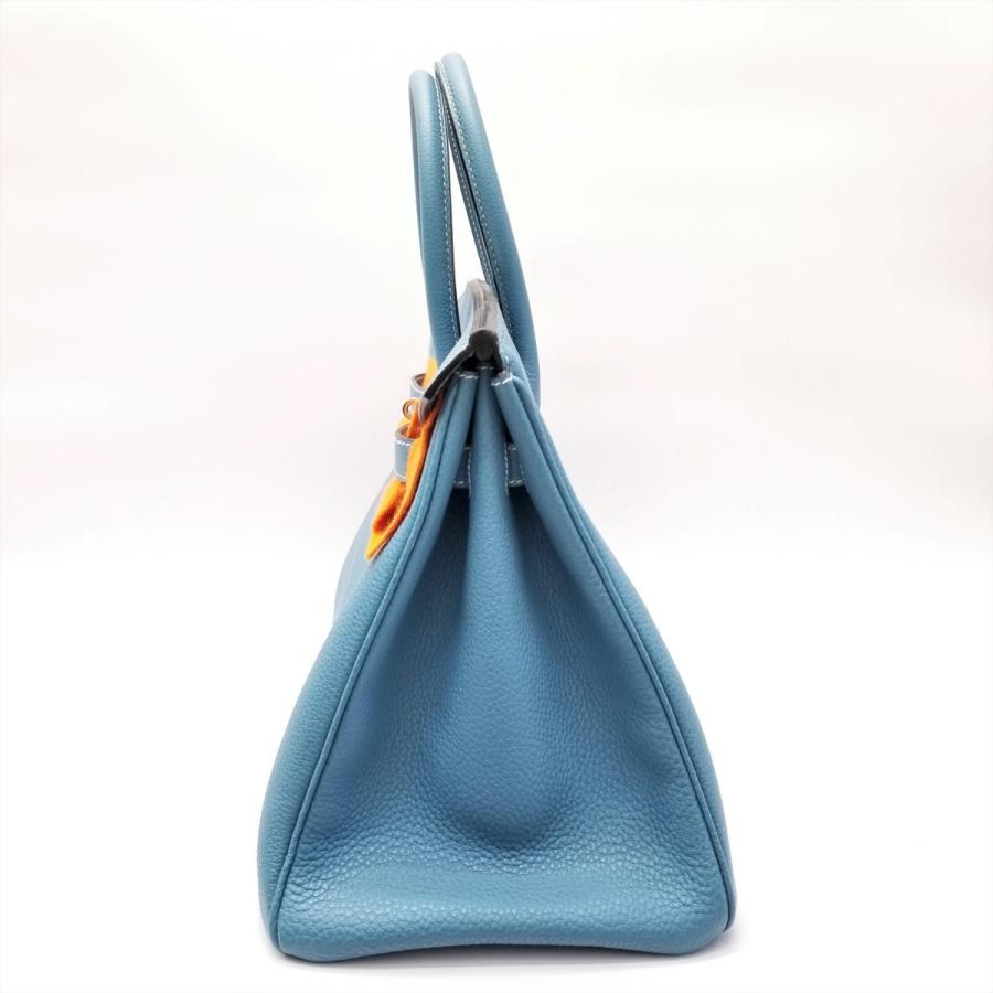 HERMES エルメス バーキン35 ブルージーン □H刻印 シルバー HERMES エルメス バーキン35 ブルージーン □H刻印 シルバー