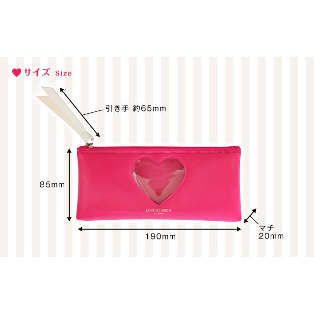 ハートウィンドウペンケース M（モノトーン）[m]窓付き かわいい