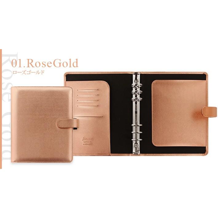 ファイロファックス システム手帳 サフィアーノ メタリック Metallic A5サイズ 6穴 リング径30mm filofax Saffiano 年号無し年間スケジュール他各種リフィル付き | FILOFAX | 15
