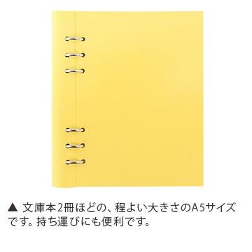 ファイロファックス システム手帳 クリップブック クラシック パステル A5サイズ デスクサイズ 合皮 6穴 リング径25mm レモン Filofax Clipbook｜artenal01｜12