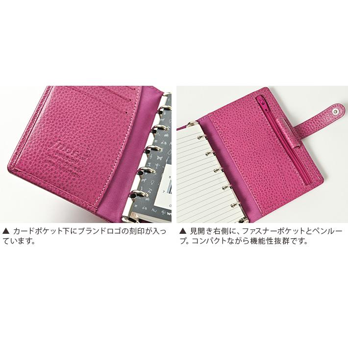 ファイロファックス システム手帳 ミニ5穴サイズ フィンスバリーリング径13mm 本革 牛革 filofax Finsbury mini 2024年ダイアリー付き｜artenal01｜16